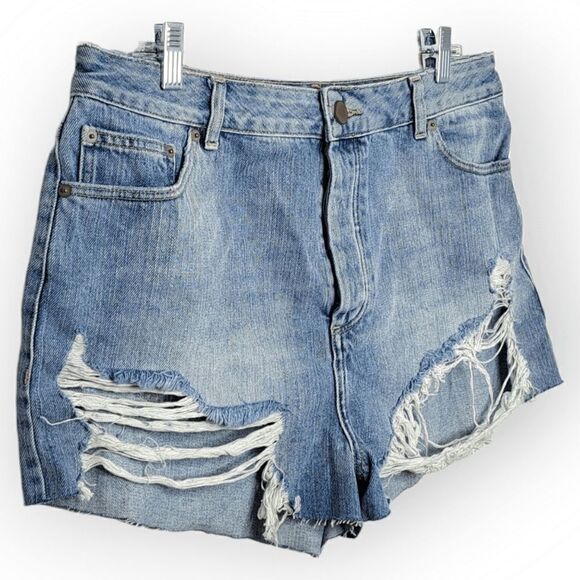 ASOS Distressed Jean Shorts size 12 - Picture 2 of 6